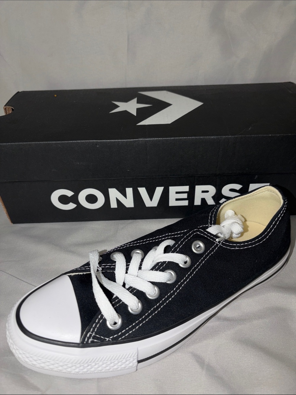 Converse Low-Top Canvas Sneaker - Black & White